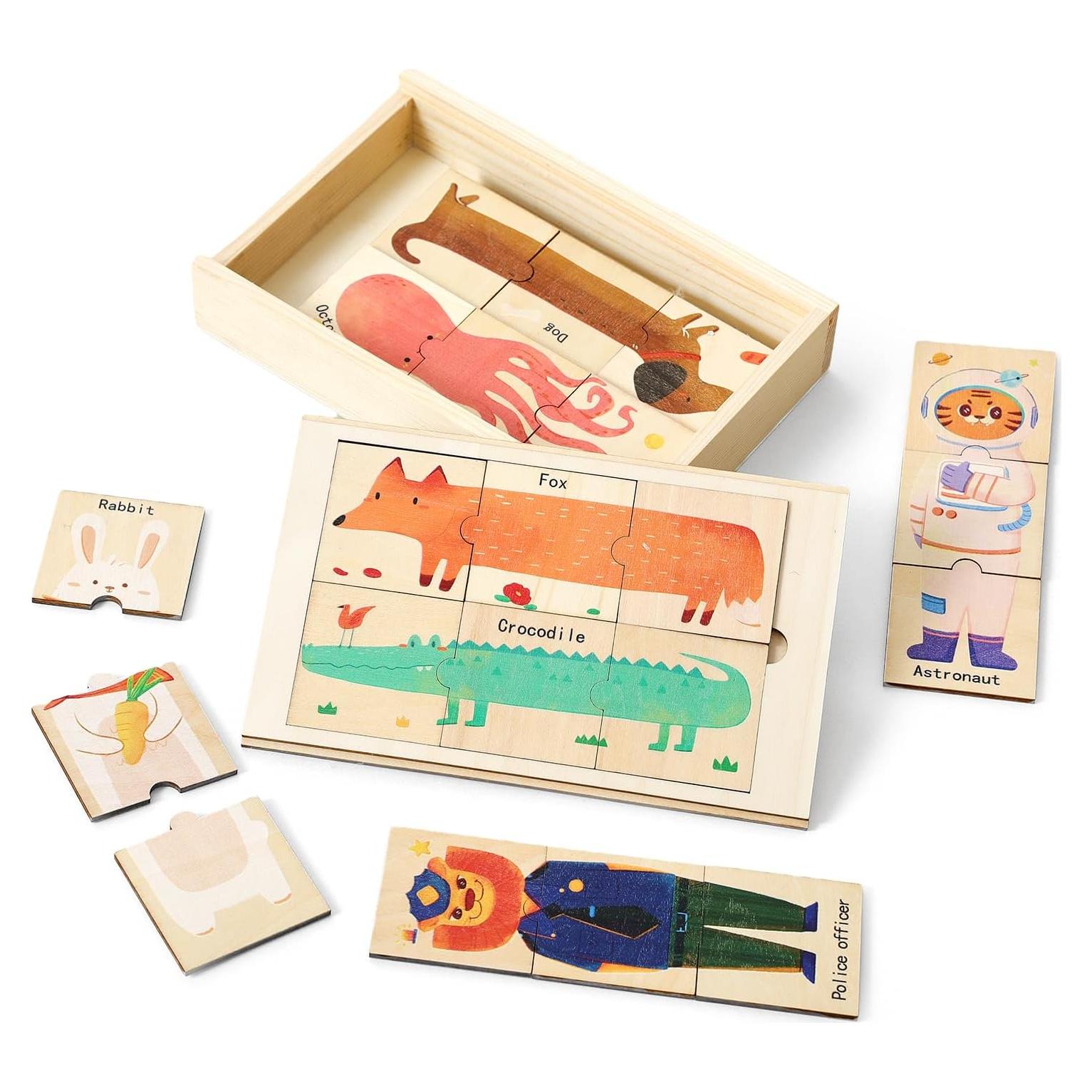 Rompecabezas de Madera Bopoobo Animales 3 Años Aprendizaje