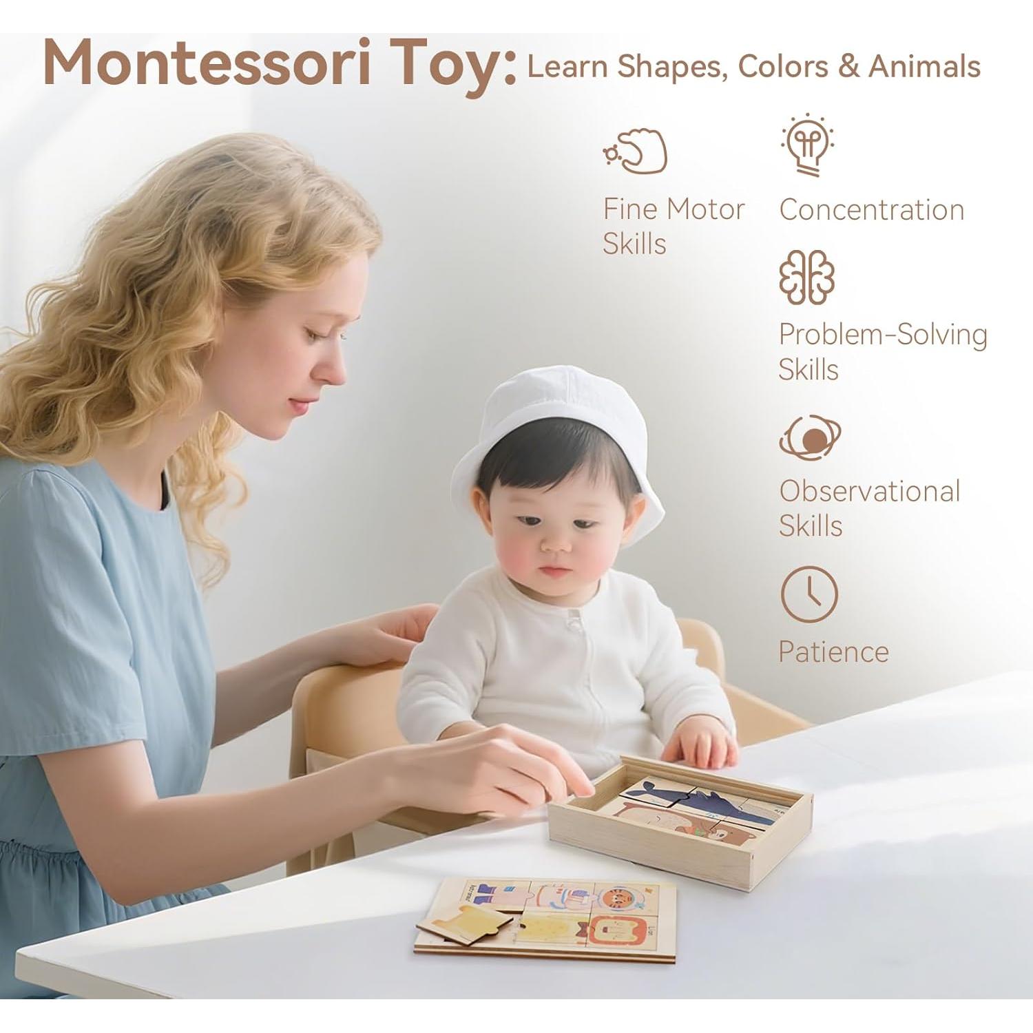 Rompecabezas de Madera Bopoobo Animales 3 Años Aprendizaje