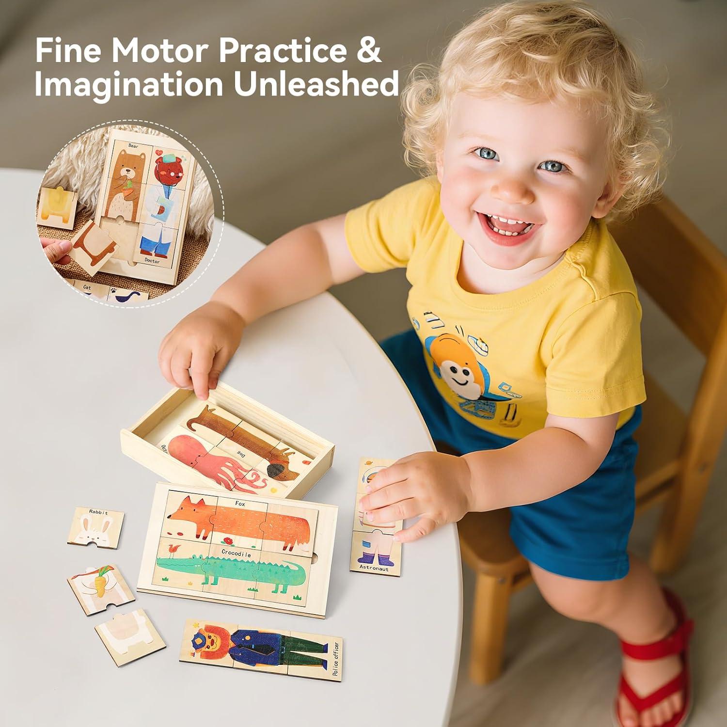 Rompecabezas de Madera Bopoobo Animales 3 Años Aprendizaje