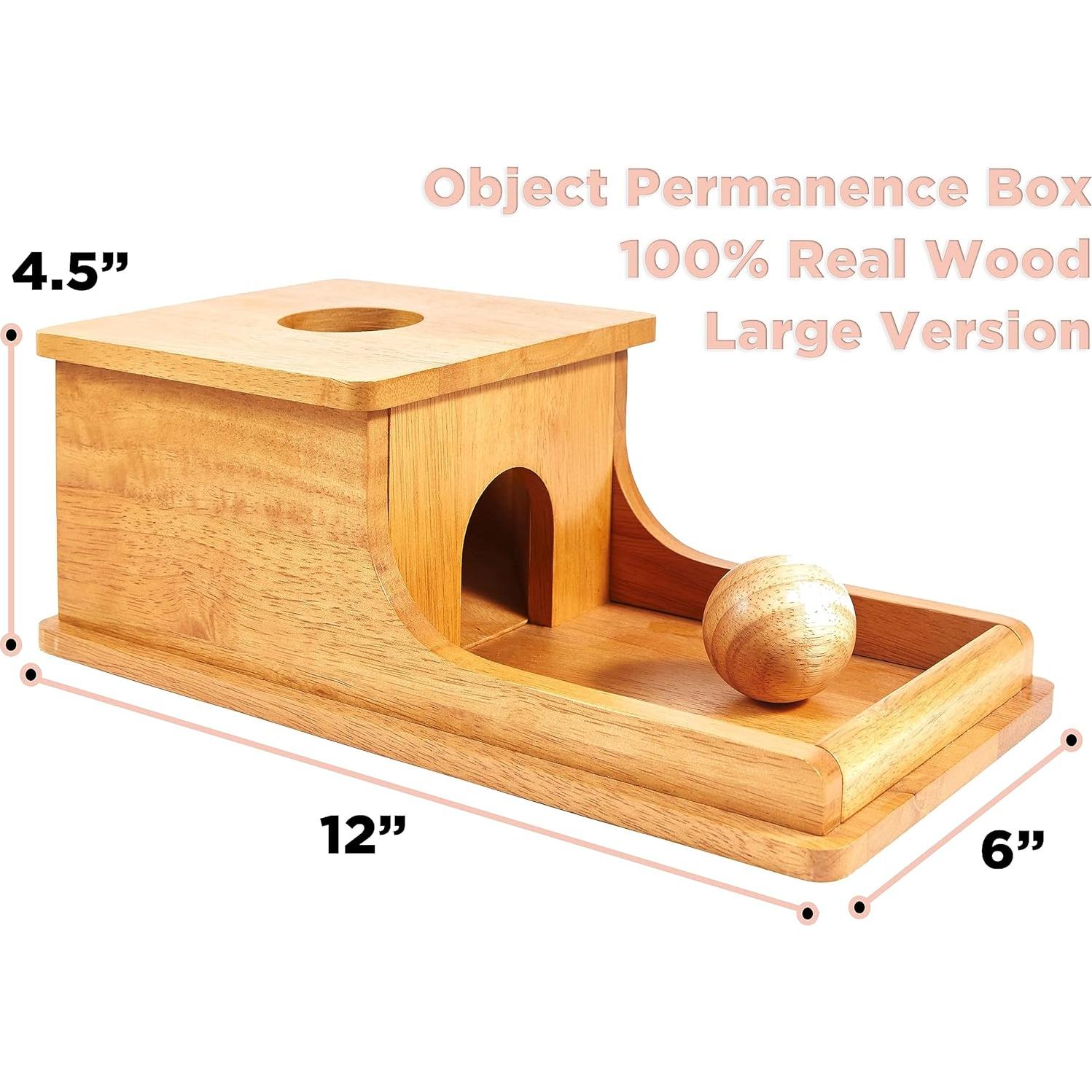 Caja de Permanencia de Objetos Montessori - Juguete Educativo para Bebés
