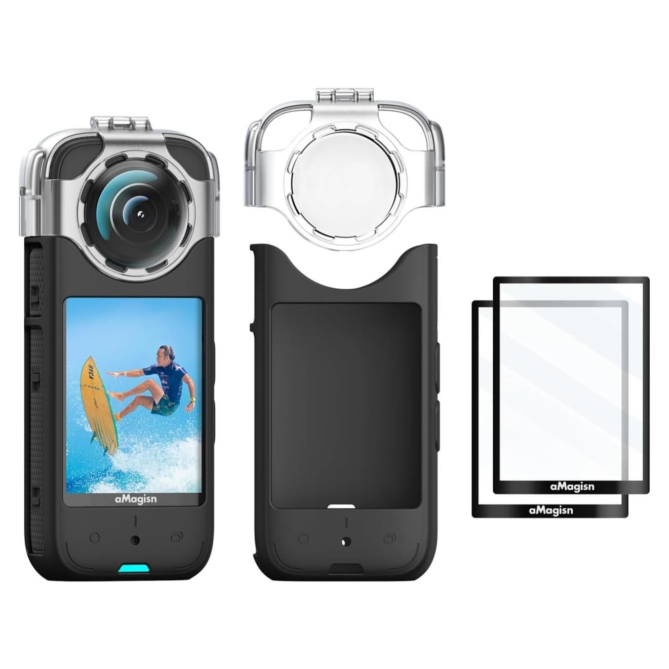 Accesorios para Insta360 X3: Funda Silicona + Tapas Antivaho