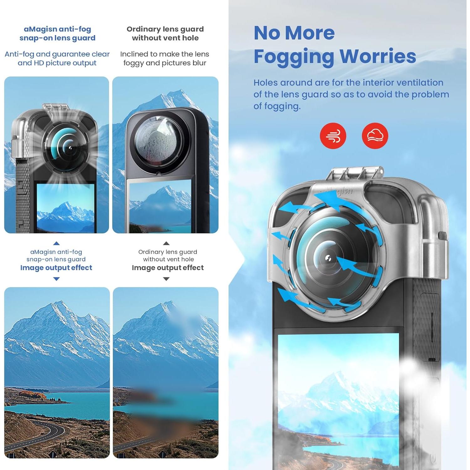 Accesorios para Insta360 X3: Funda Silicona + Tapas Antivaho