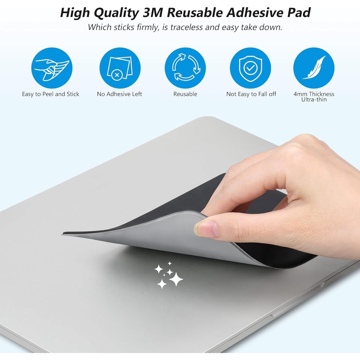 Funda Adhesiva para Disco Duro Externo Lacdo 2 Bolsillos Negro