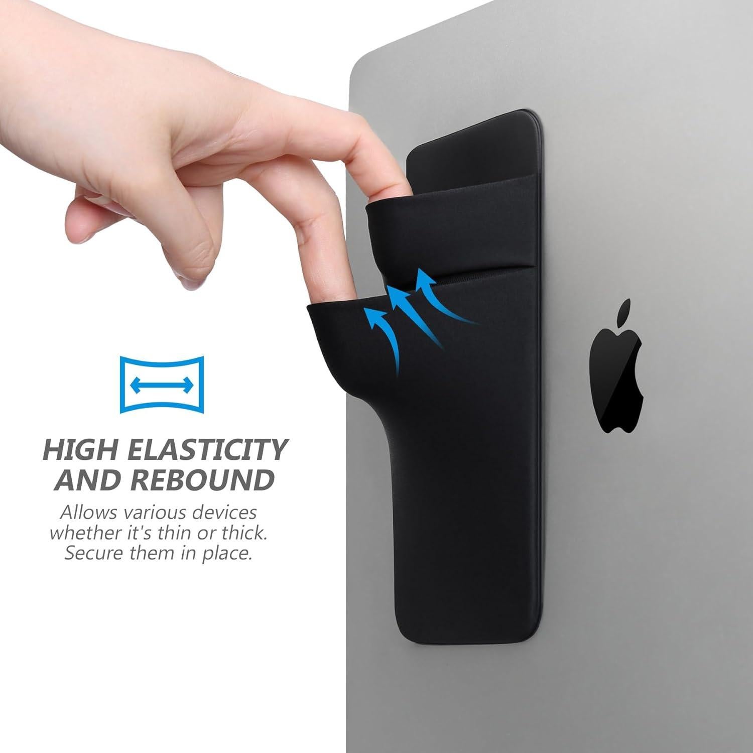 Funda Adhesiva para Disco Duro Externo Lacdo 2 Bolsillos Negro