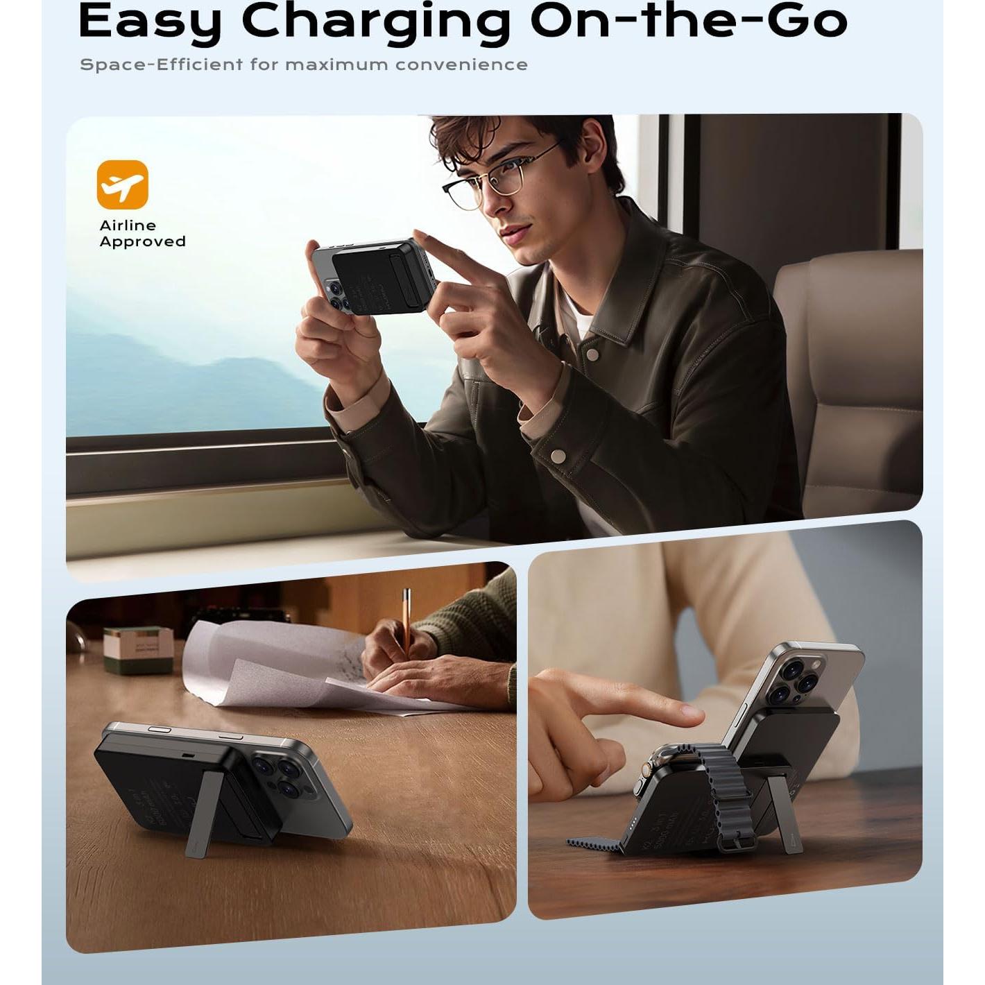 Cargador Portátil Magnético KU XIU K2 5000mAh 15W Carga Rápida