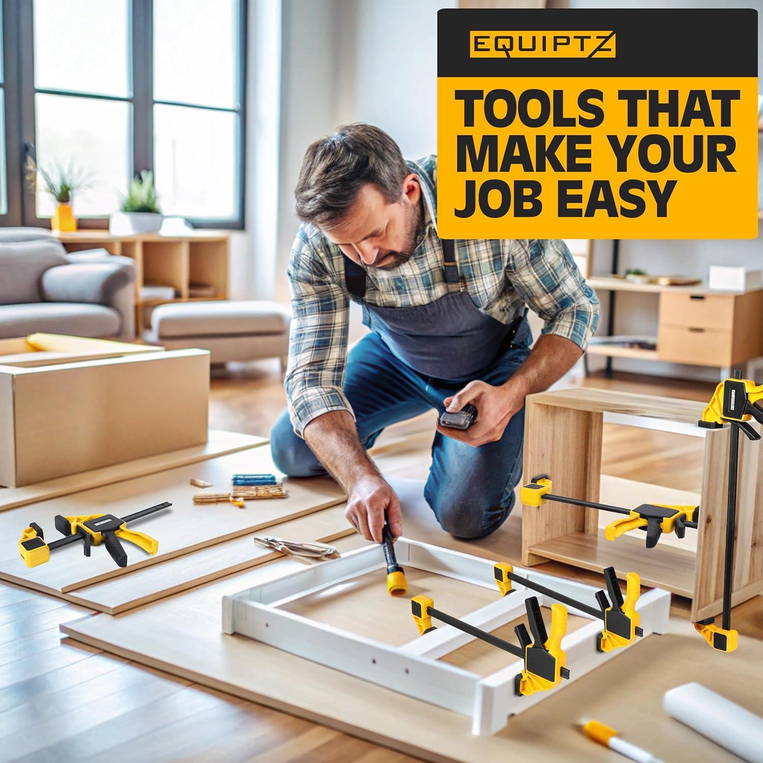 Paquete de 6 abrazaderas de barra EQUIPTZ 15.24 y 30.48 cm