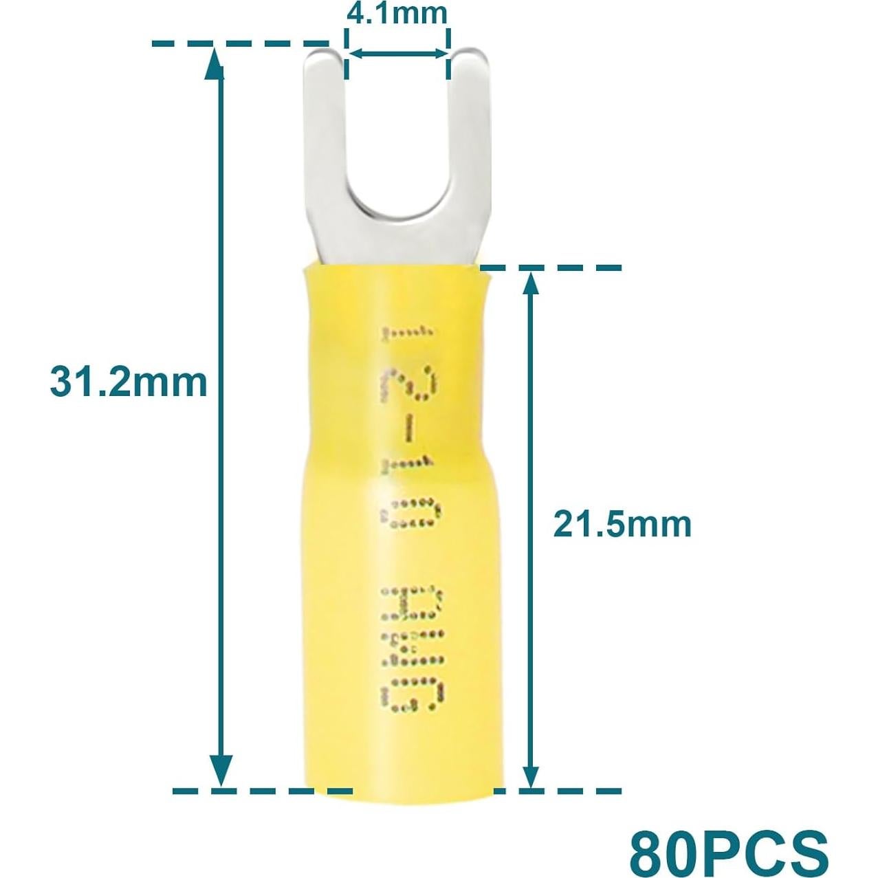 80 Conectores de Horquilla ZONBANG 12-10AWG Impermeables