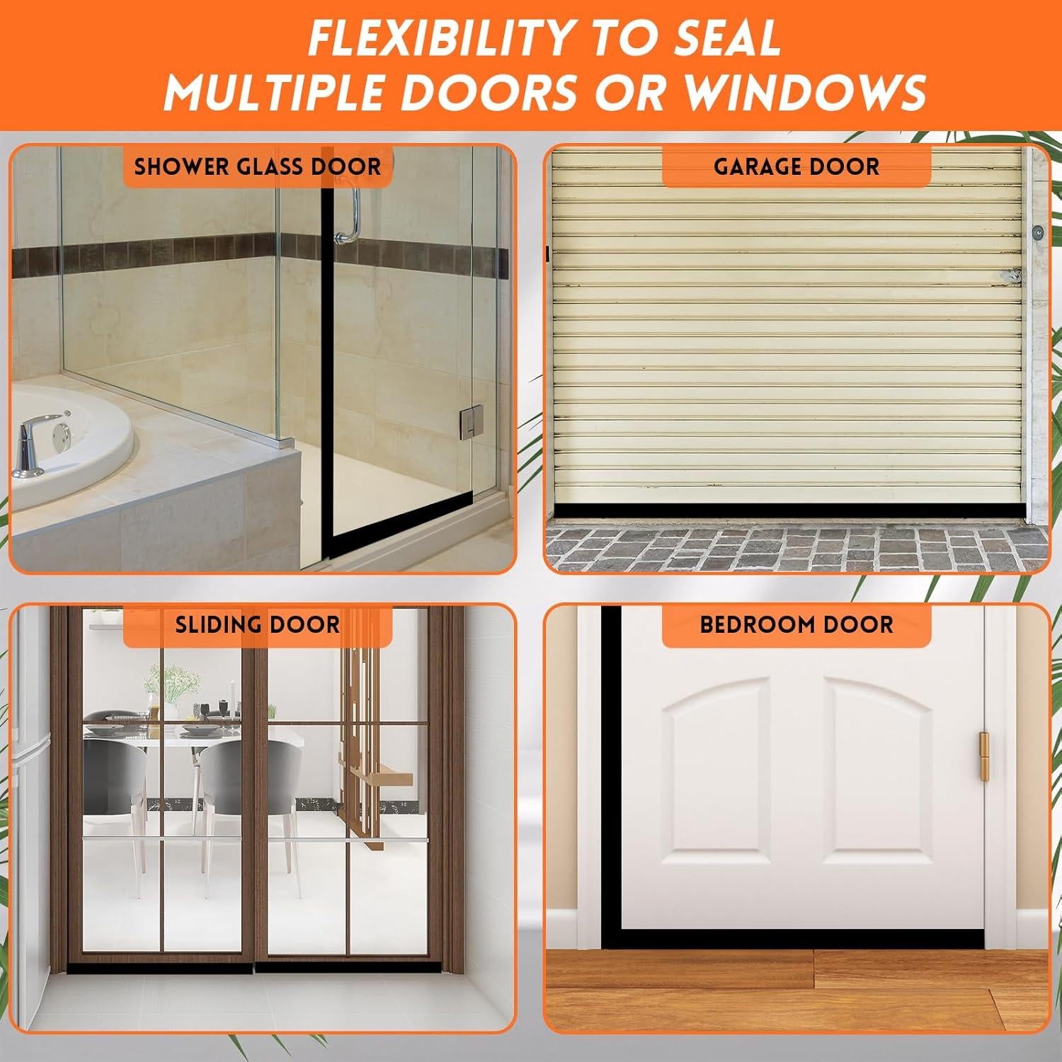 Sello de puerta con burlete T Floatlive 6.1m silicona negra