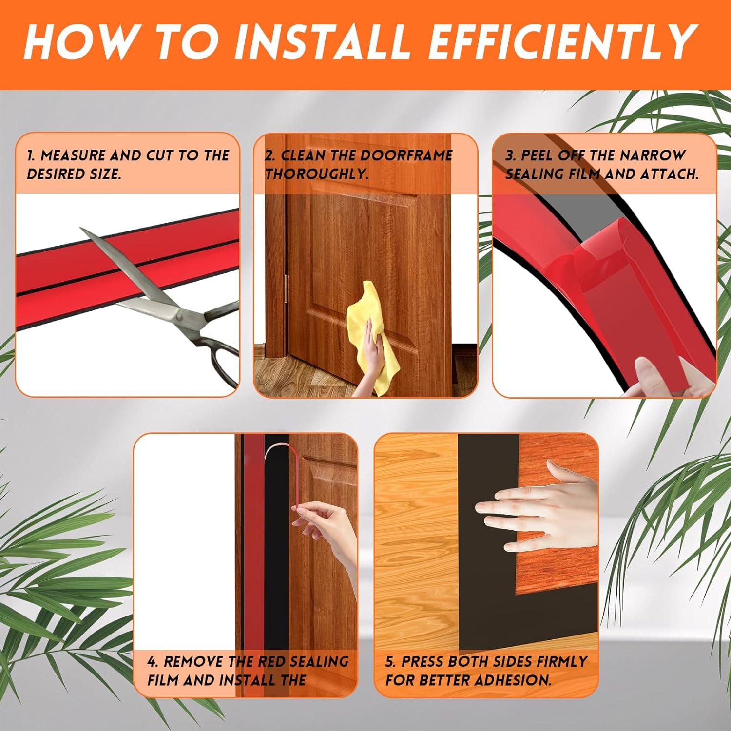 Sello de puerta con burlete T Floatlive 6.1m silicona negra