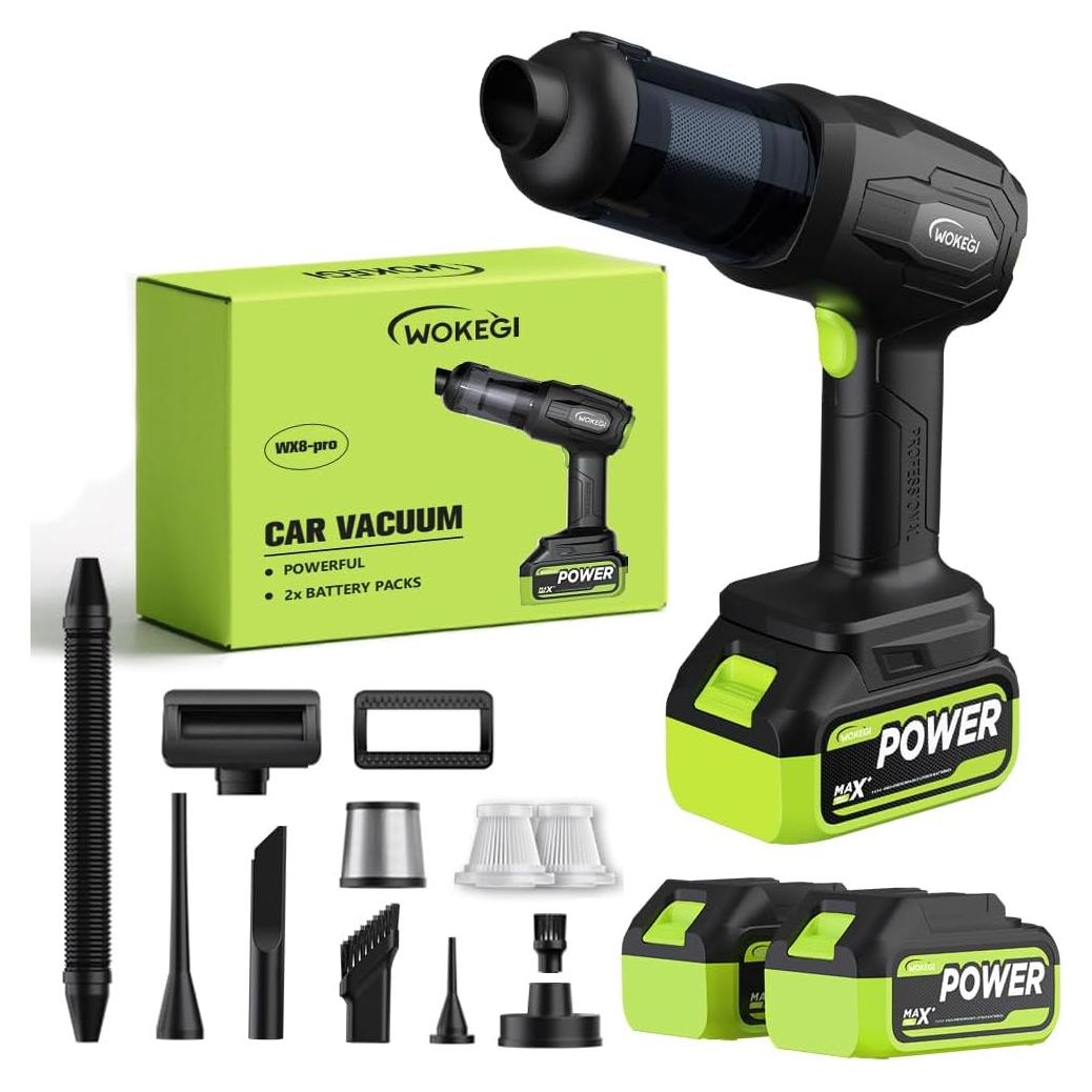 Aspiradora de Mano Inalámbrica WOKEGI WX8-pro 40000Pa Verde