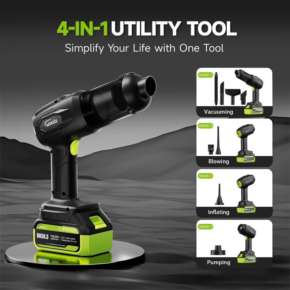 Aspiradora de Mano Inalámbrica WOKEGI WX8-pro 40000Pa Verde