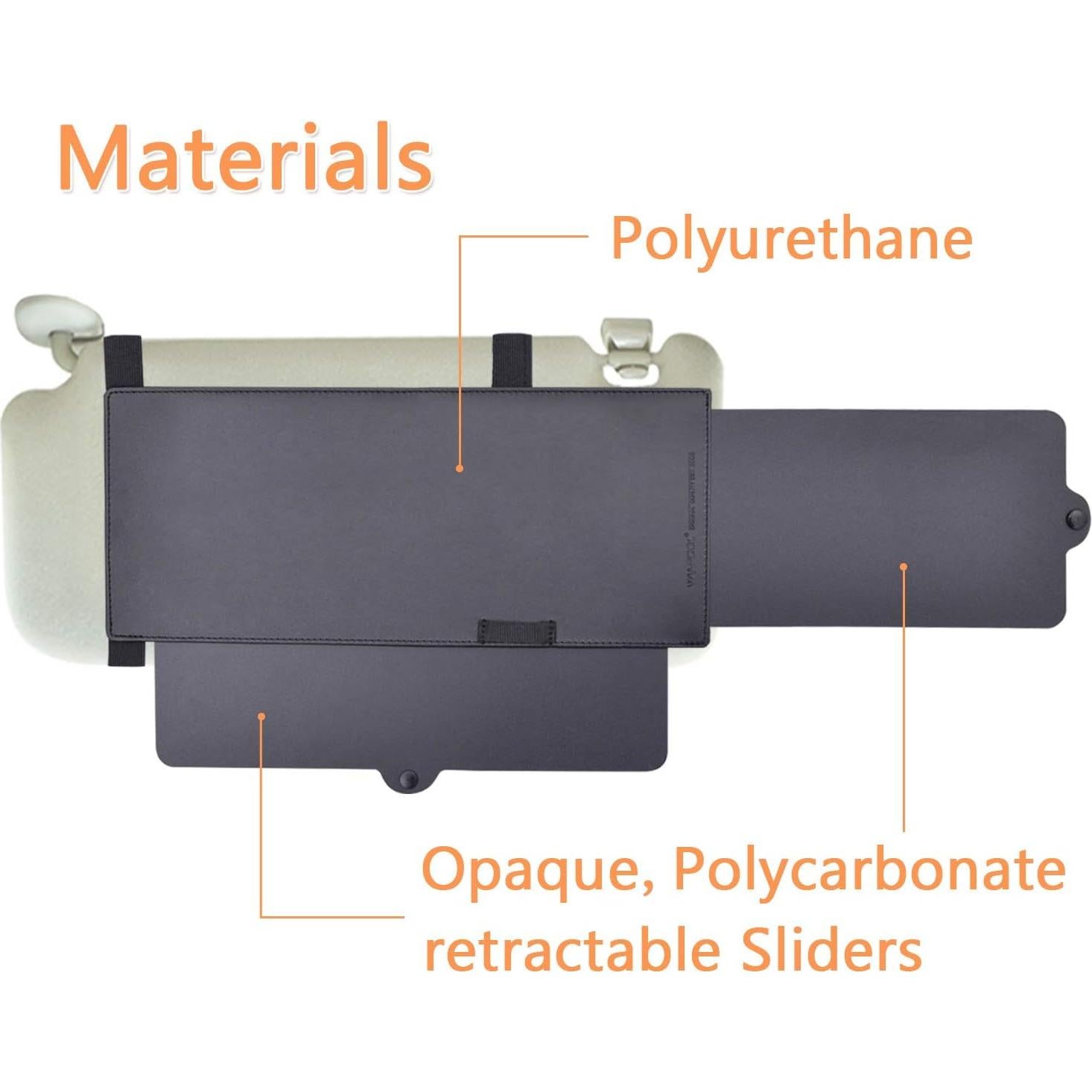 Extensor de Visera Solar TFY Anti-Deslumbrante 26.5 cm Negro