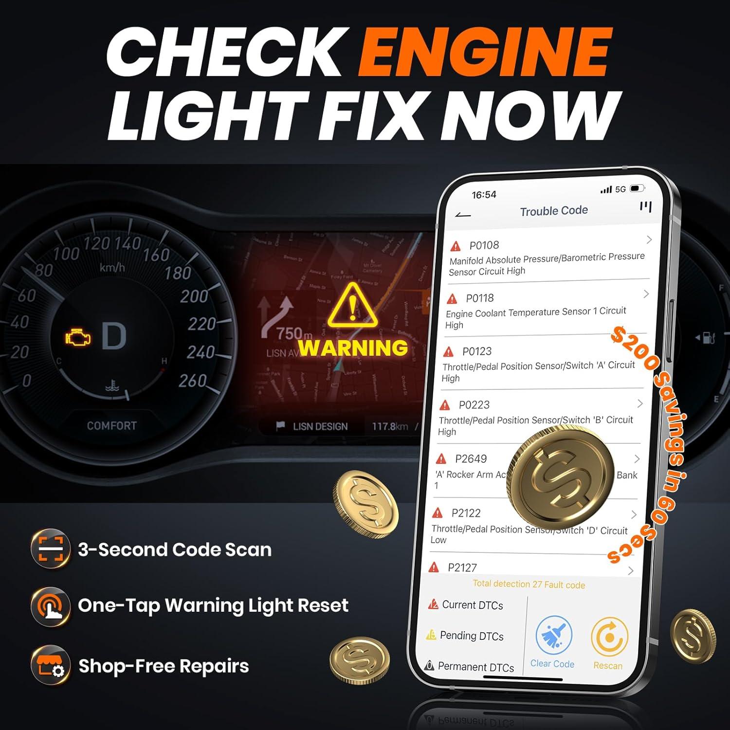 Escáner OBD2 ANCEL AD310BT Bluetooth - Lector de Códigos Automotriz