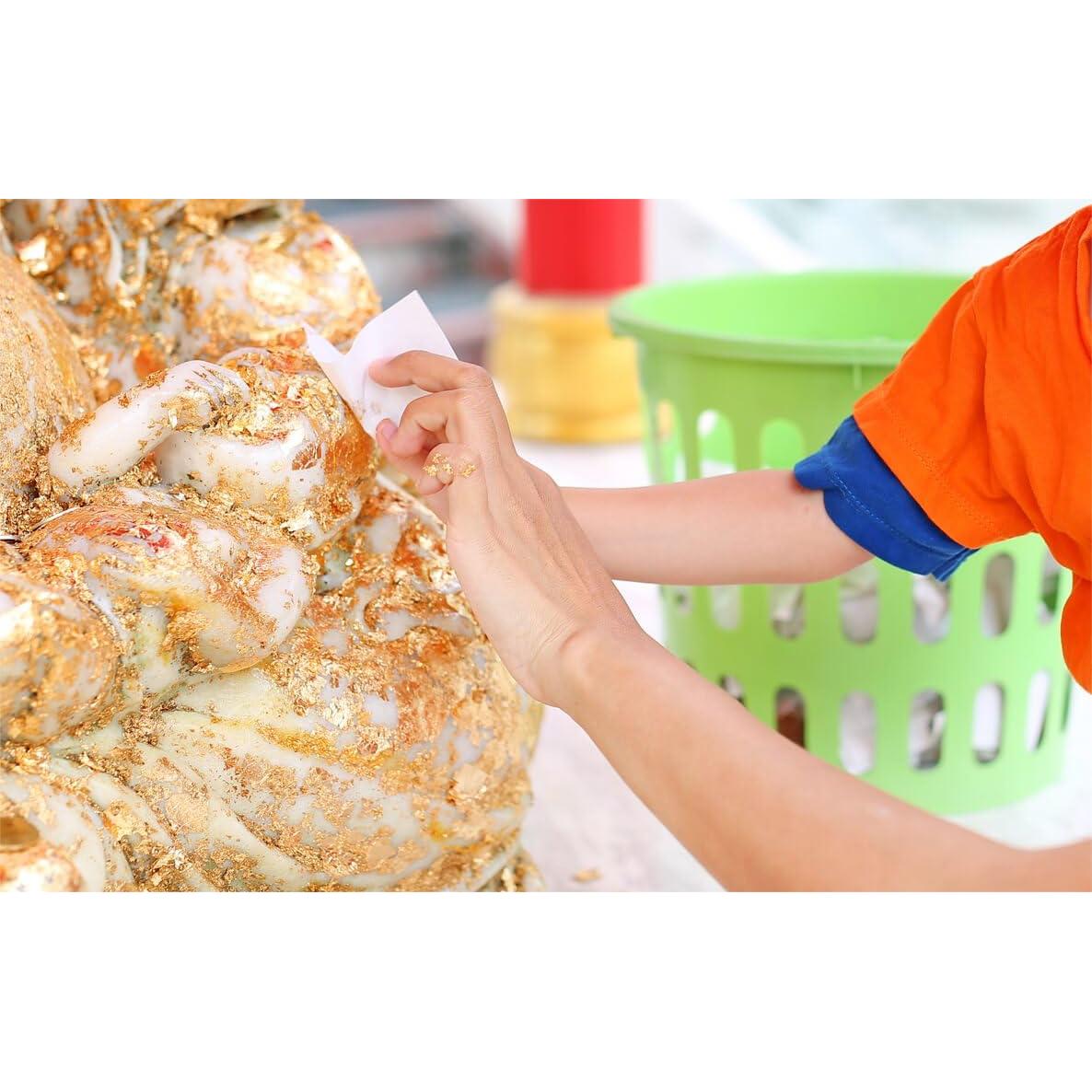 Hojas de Oro Paxcoo 300 Pcs para Manualidades y Joyería