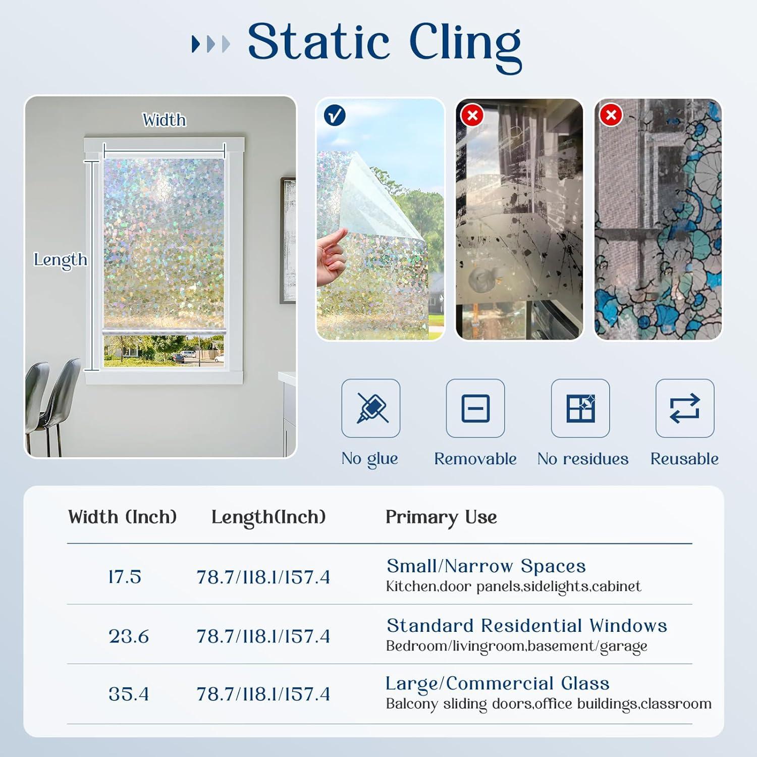 Película de Privacidad Haton 44.5x200 cm Vinilo Transparente