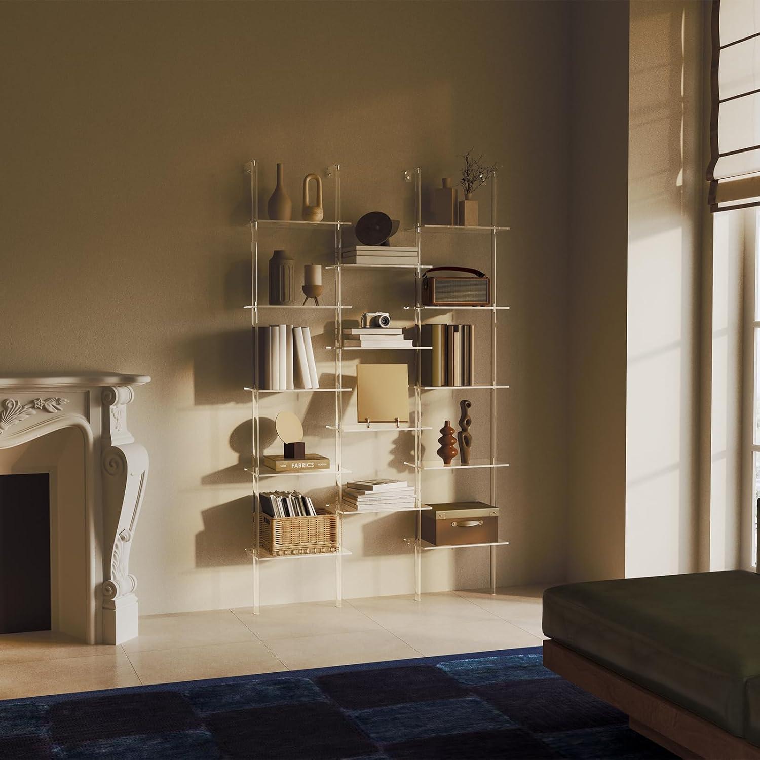 Estantería de Acrílico CRTERICX 5 Niveles 14 Estantes 184.8 cm