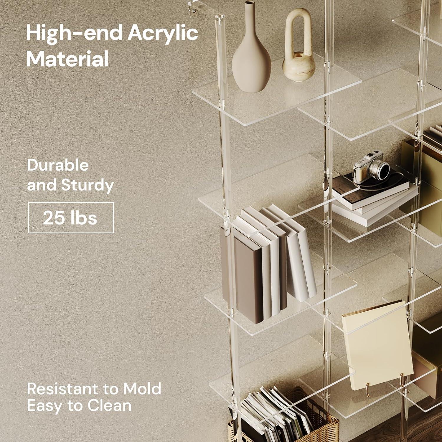 Estantería de Acrílico CRTERICX 5 Niveles 14 Estantes 184.8 cm