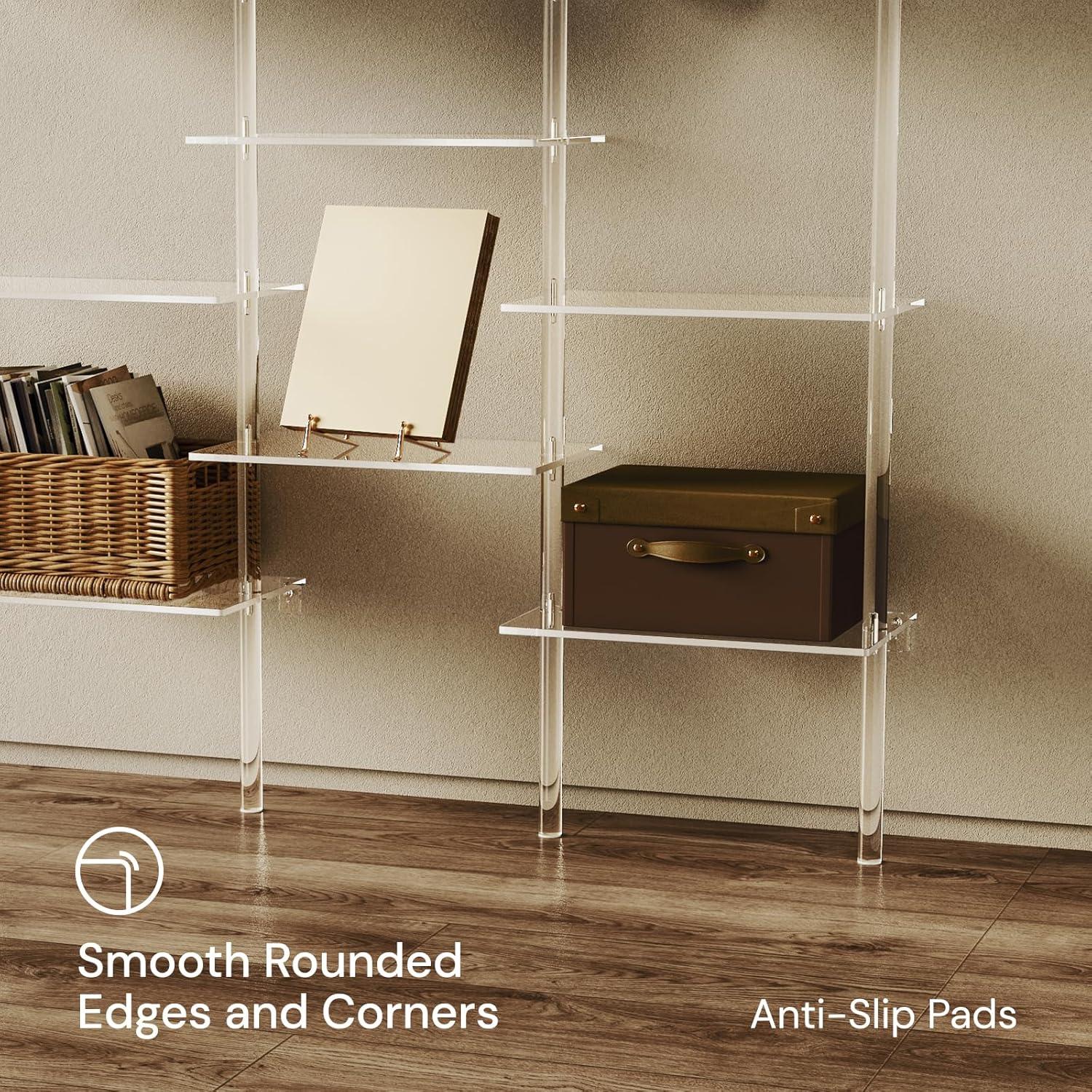 Estantería de Acrílico CRTERICX 5 Niveles 14 Estantes 184.8 cm