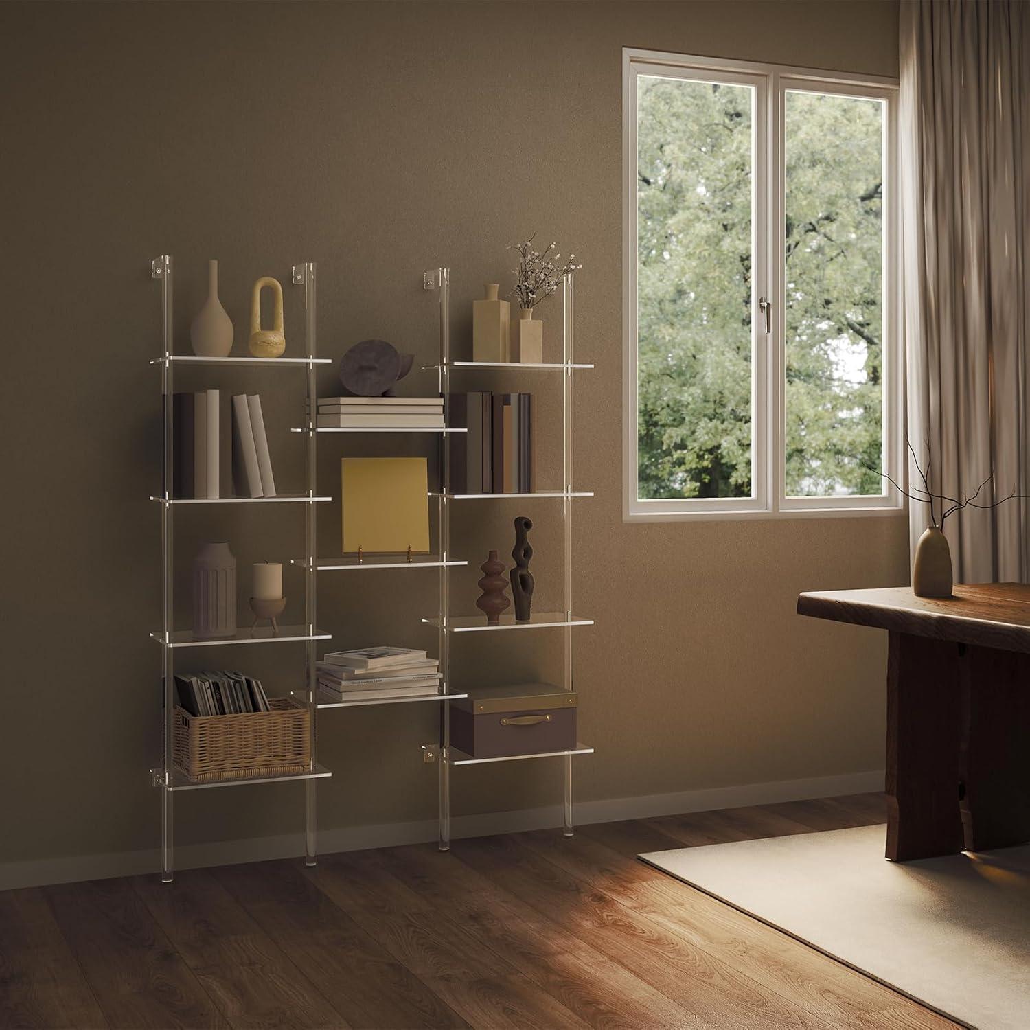 Estantería de Acrílico CRTERICX 5 Niveles 14 Estantes 184.8 cm