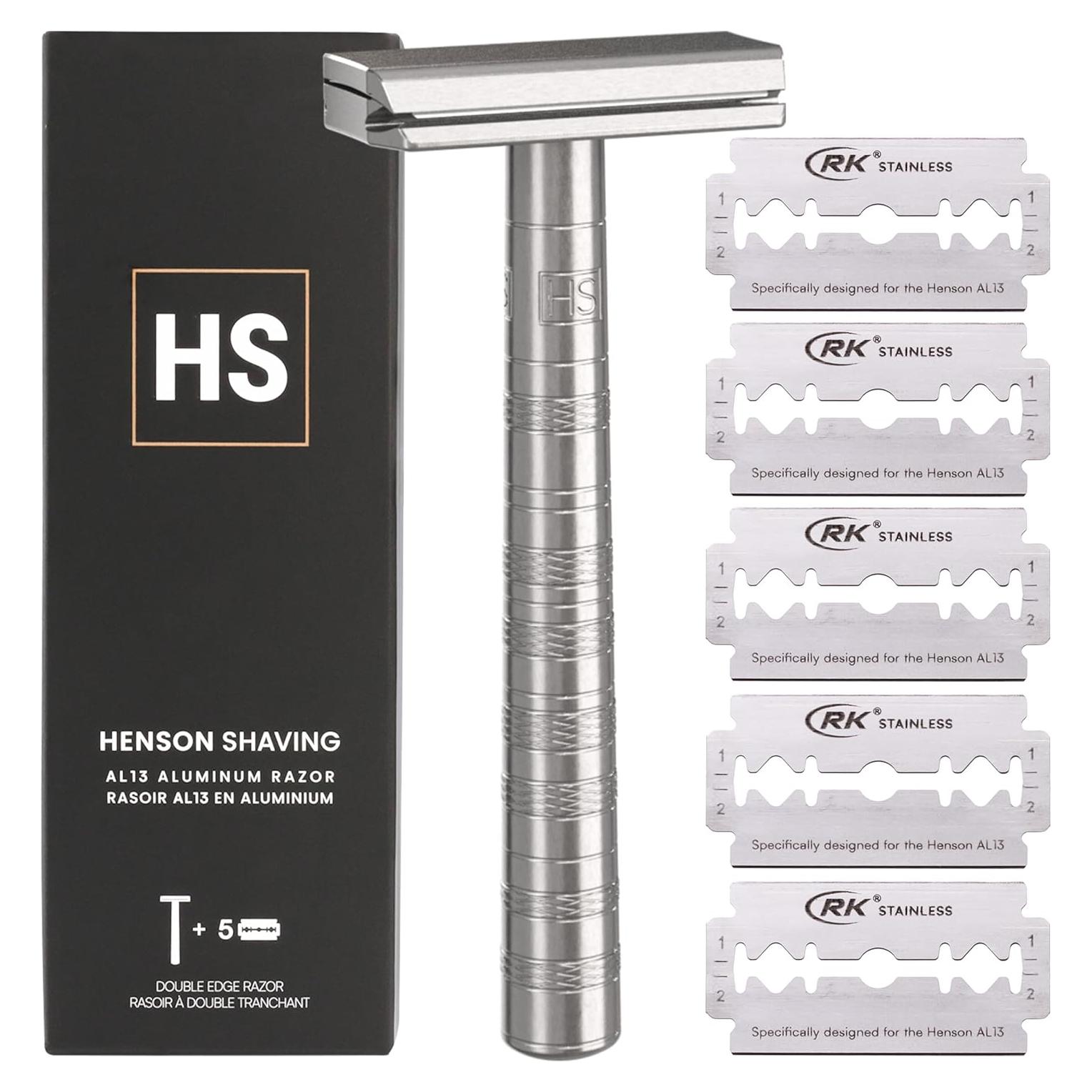 Maquinilla de Afeitar Henson AL13 - Doble Cuchilla Aluminio
