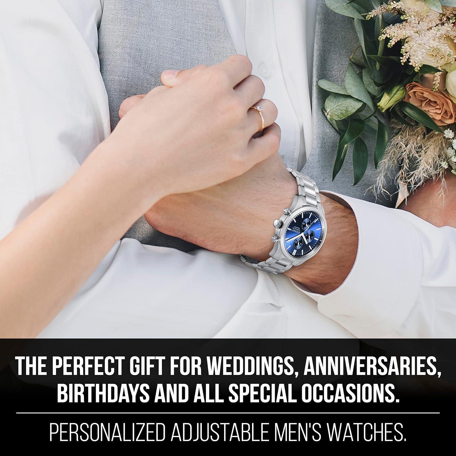 Reloj de pulsera multifuncional Eternity para hombres, acero inoxidable