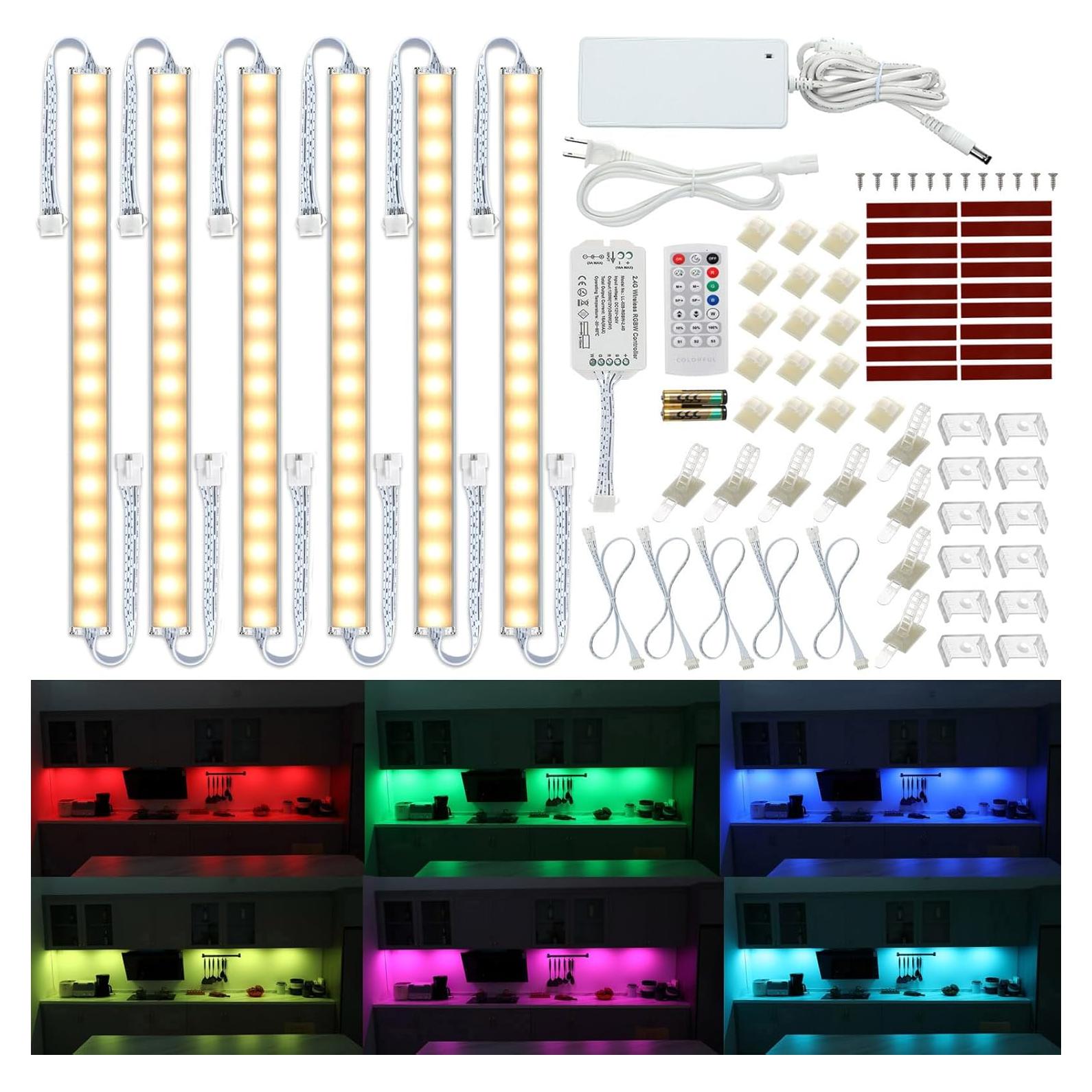 Kit de Iluminación LED Bajo Gabinete Litever RGB + 3000K