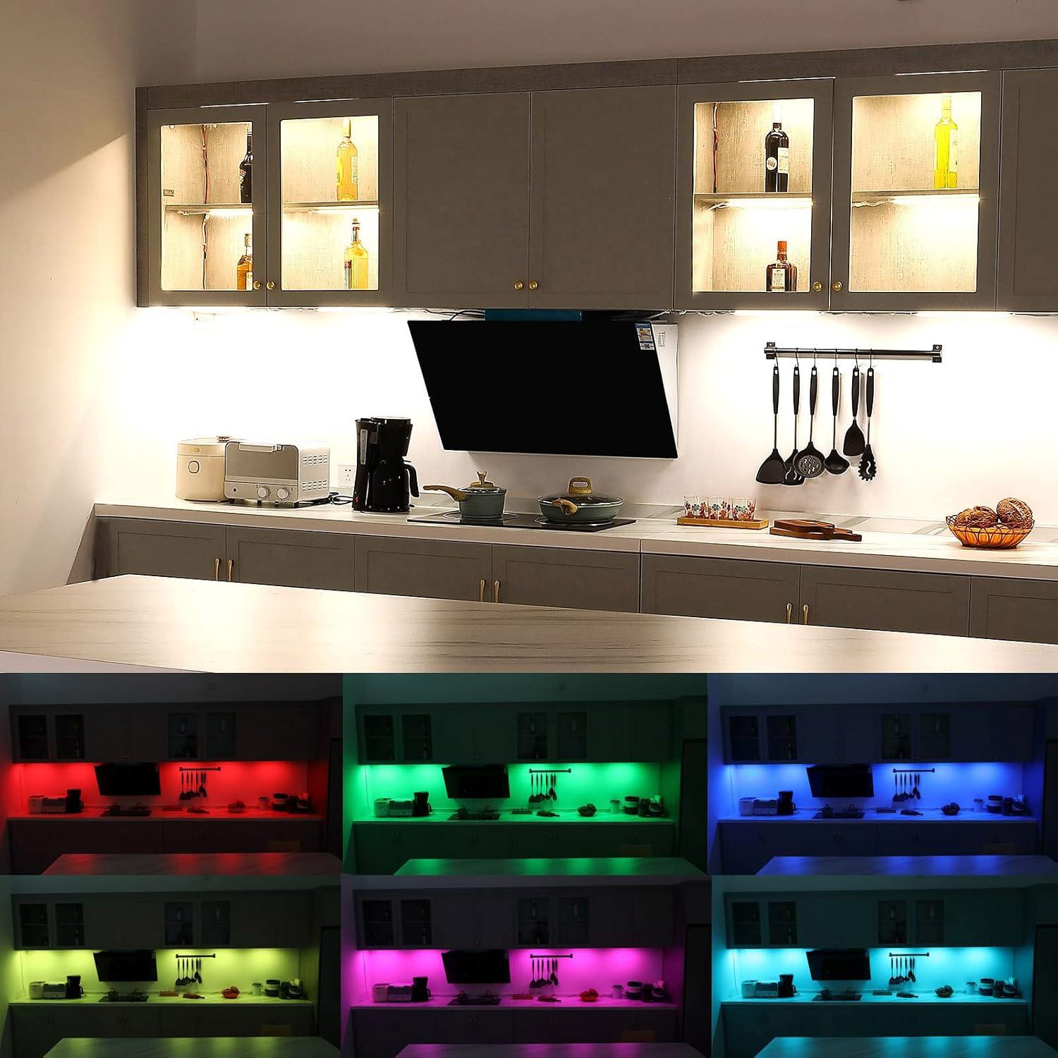 Kit de Iluminación LED Bajo Gabinete Litever RGB + 3000K