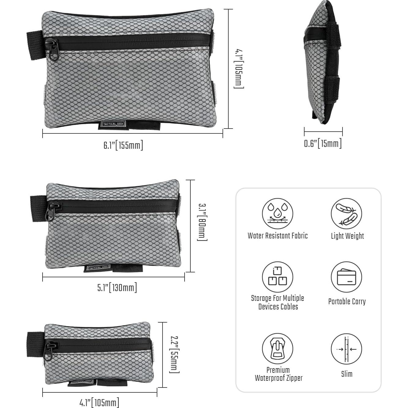 Juego de Bolsas de Almacenamiento TACTICAL GEEK A5 Negro