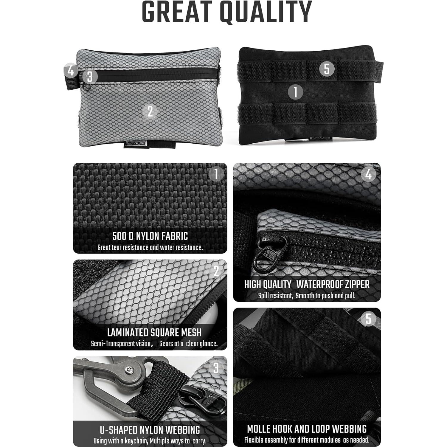 Juego de Bolsas de Almacenamiento TACTICAL GEEK A5 Negro