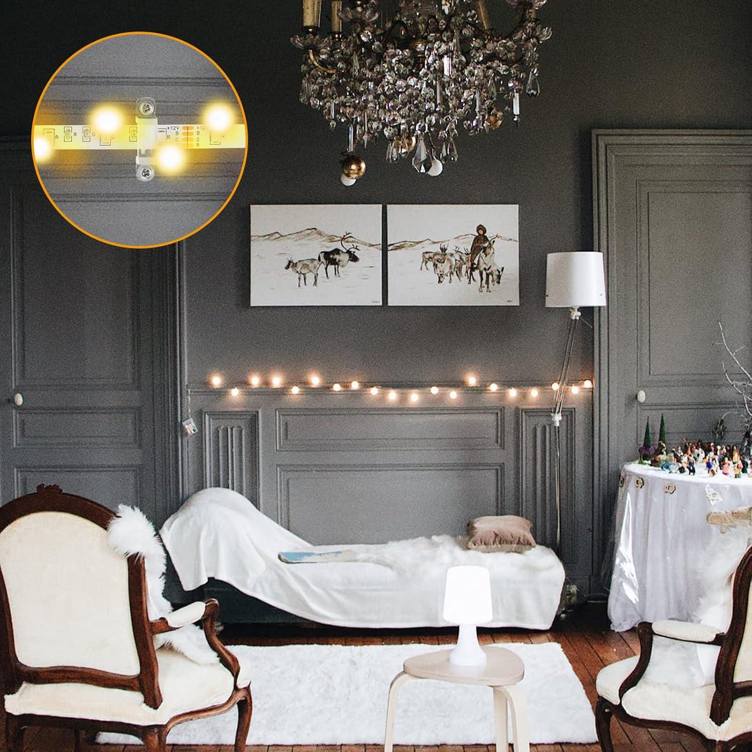 Qunclay 300 Soportes Transparentes para Tiras LED 12 mm