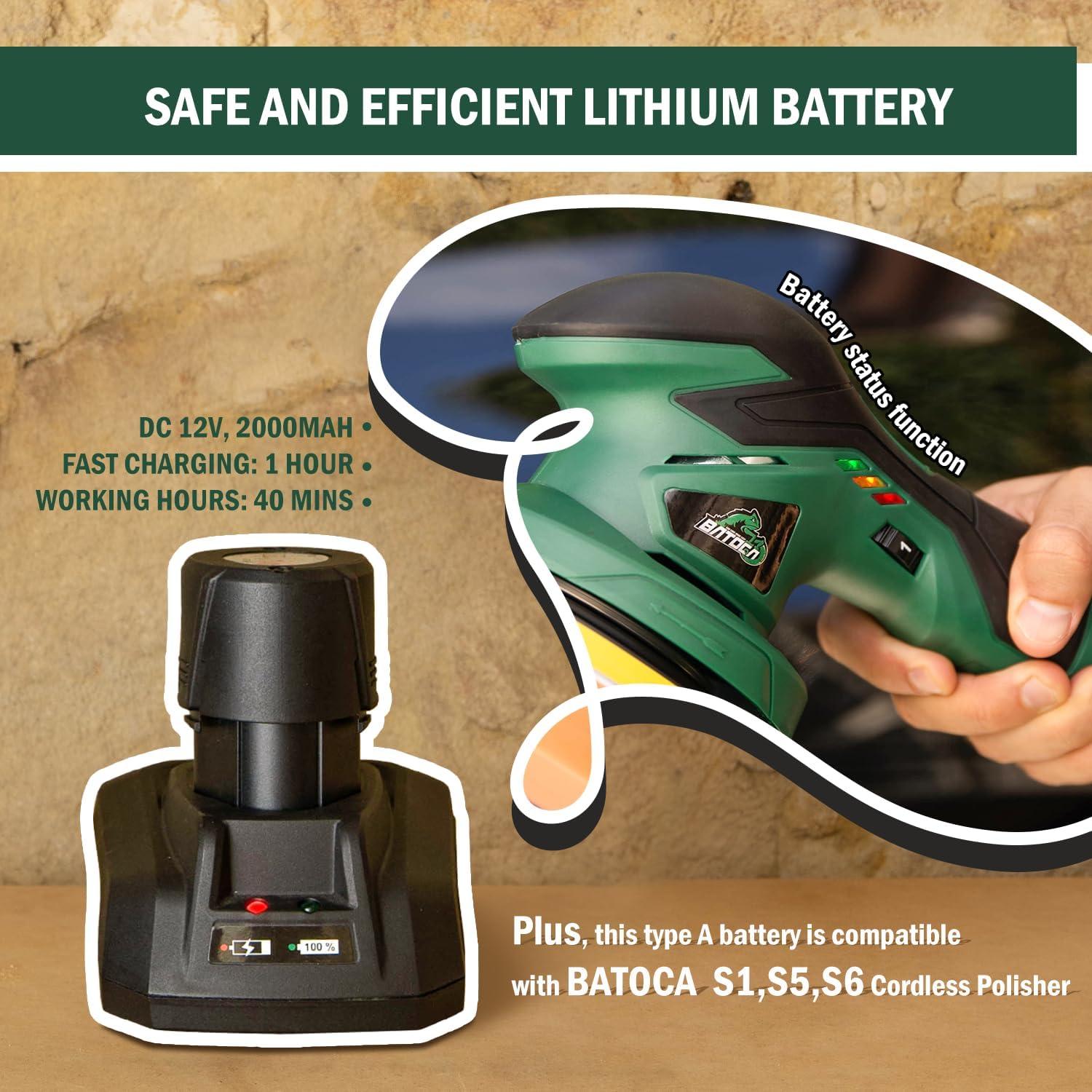 Pulidor Inalámbrico BATOCA S3 12V 2.0Ah 6 Velocidades