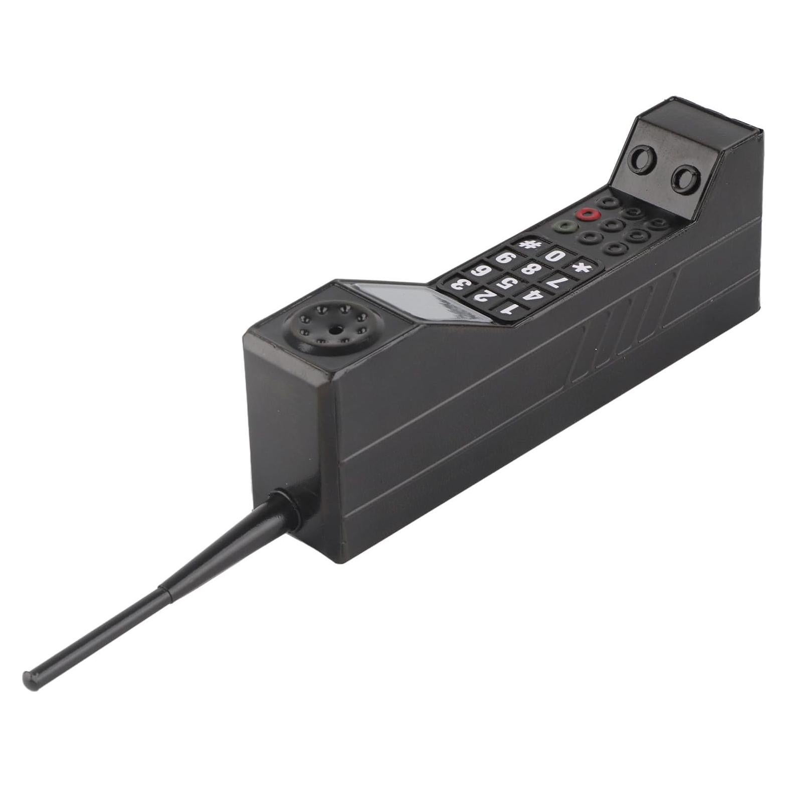 Teléfono Vintage de Ladrillo Zerone Negro para Decoración