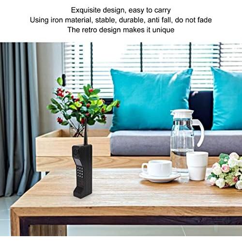 Teléfono Vintage de Ladrillo Zerone Negro para Decoración