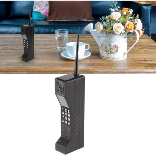 Teléfono Vintage de Ladrillo Zerone Negro para Decoración