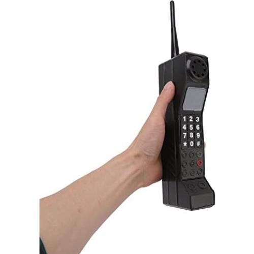 Teléfono Vintage de Ladrillo Zerone Negro para Decoración