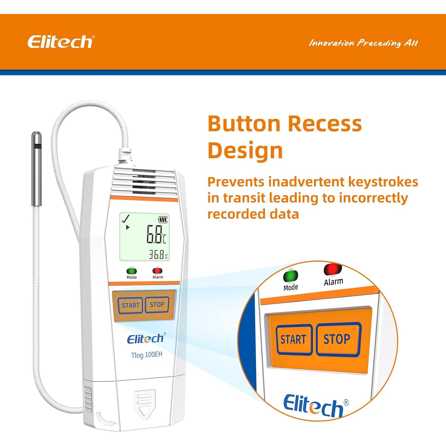 Registrador de Datos Elitech Tlog 100EH Temperatura y Humedad
