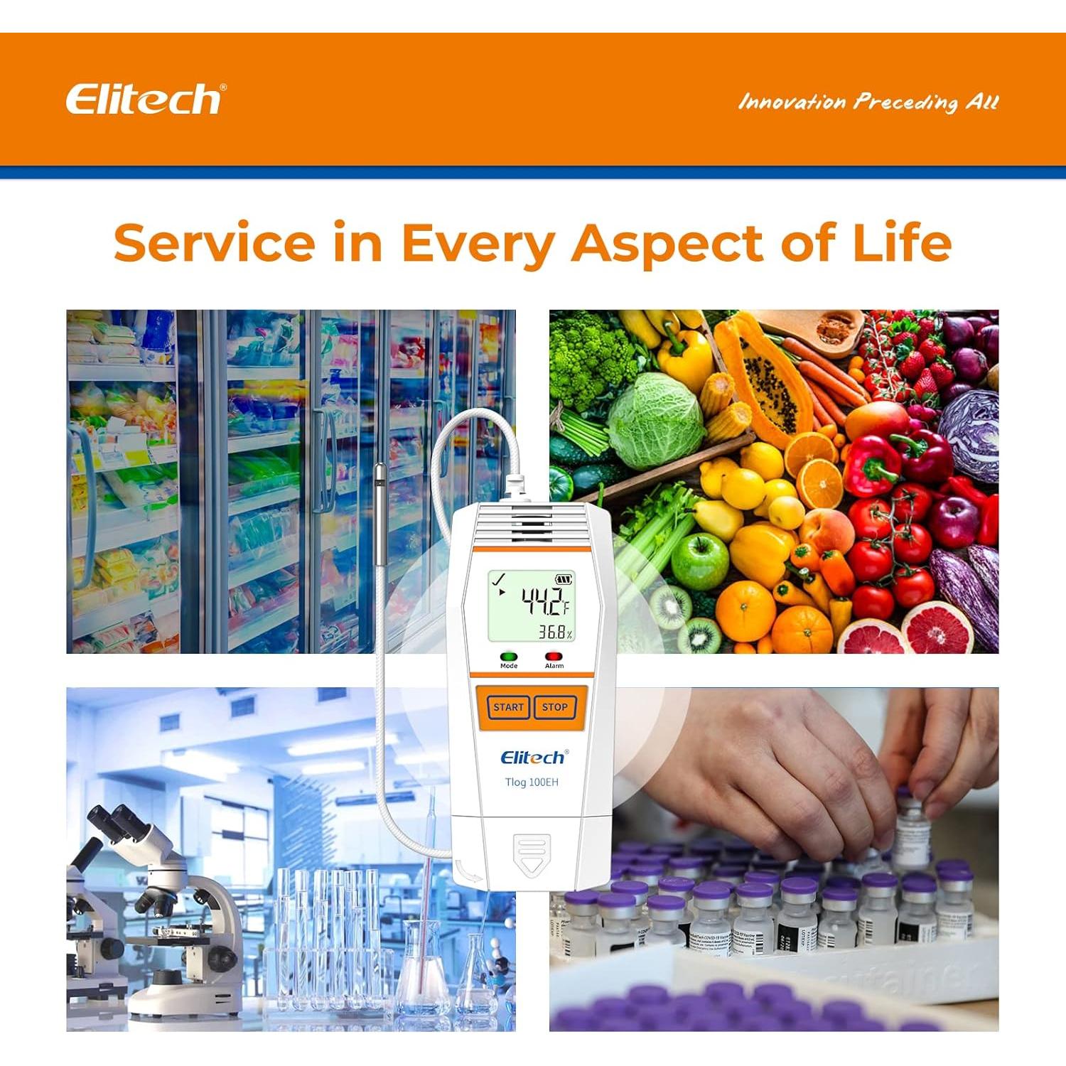 Registrador de Datos Elitech Tlog 100EH Temperatura y Humedad