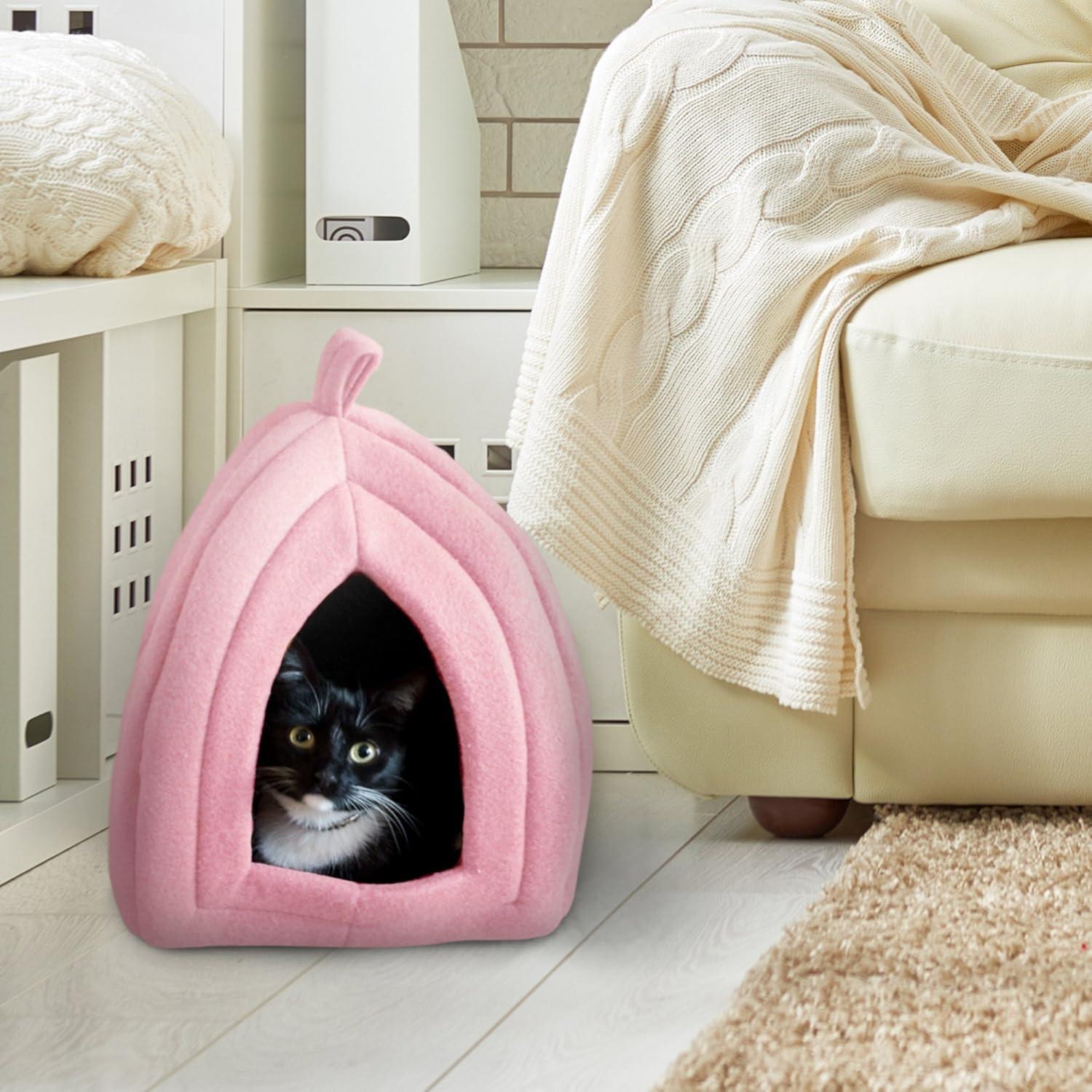 Cama para Gatos PETMAKER Rosa con Cojín Removible