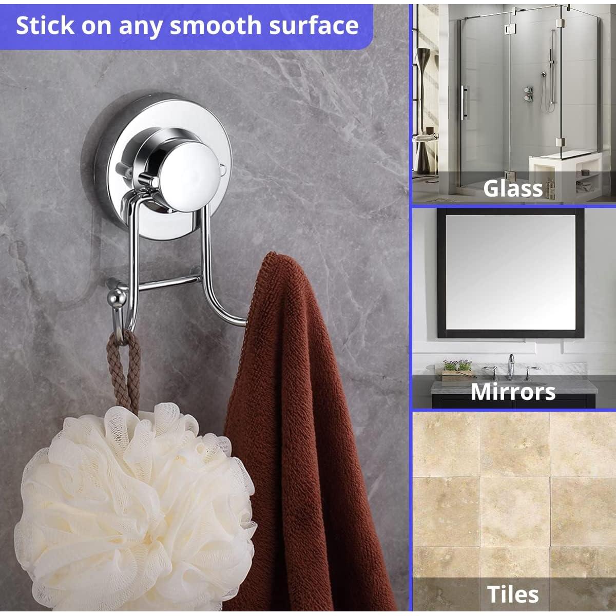 Ganchos de Ventosa HOME SO para Ducha y Cocina - Cromo