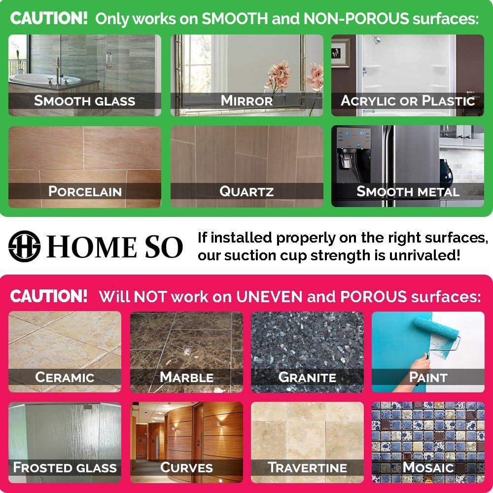 Ganchos de Ventosa HOME SO para Ducha y Cocina - Cromo
