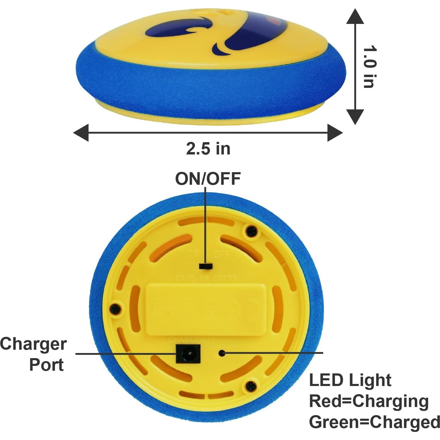 Disco de Hockey de Aire Recargable HYCT con Palas Azules