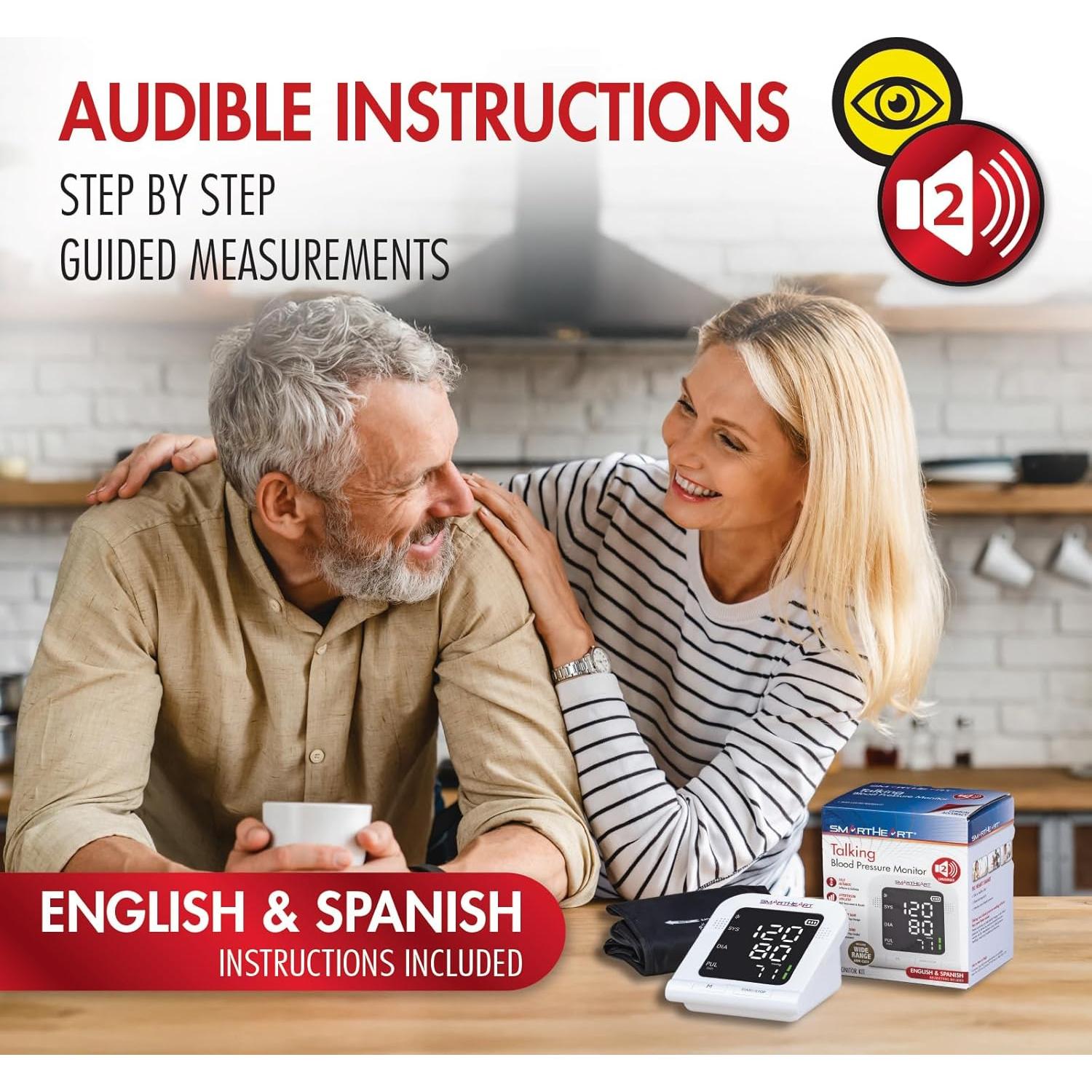 Monitor de Presión Arterial Veridian Healthcare 01-742T con Instrucciones Auditivas