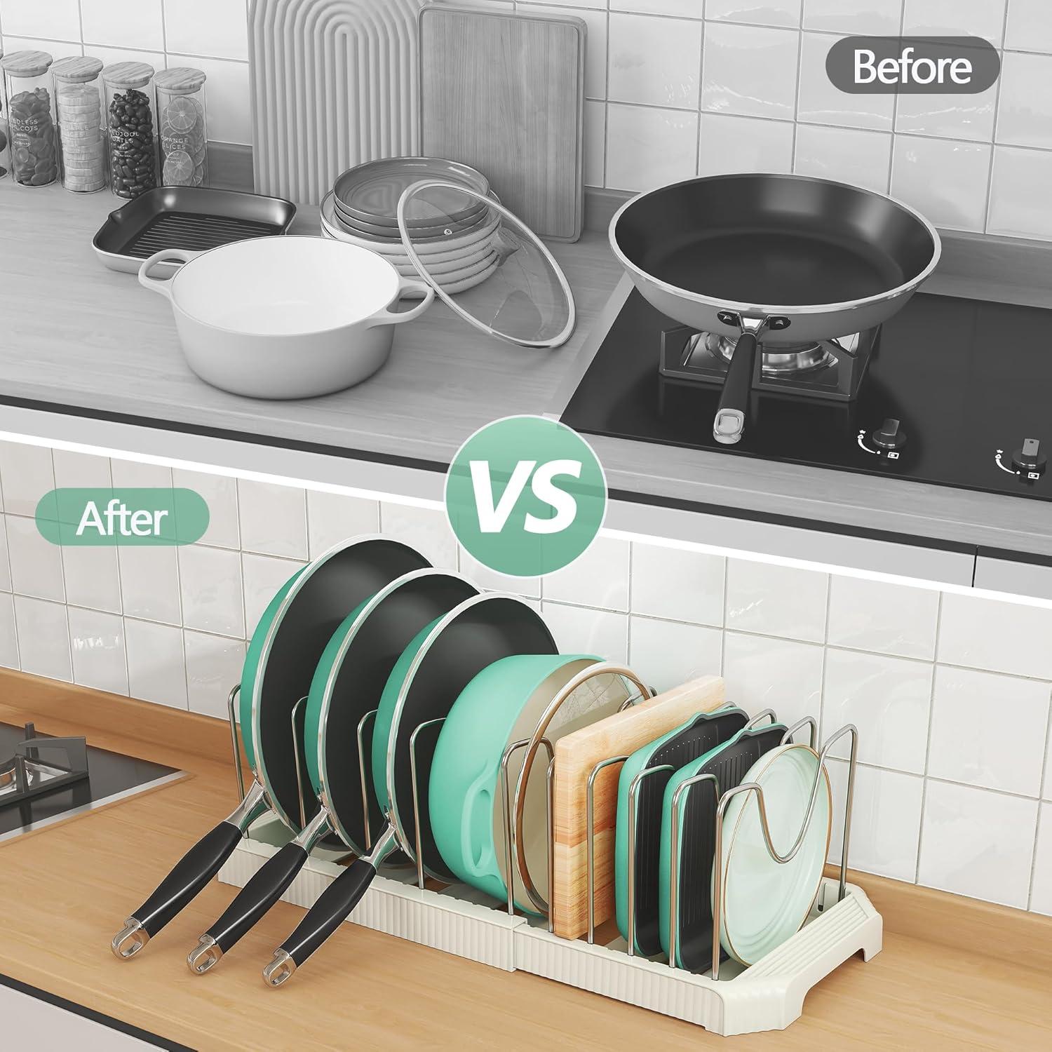 Organizador de Ollas y Sartenes Pantasia Expandible 10 Divisores