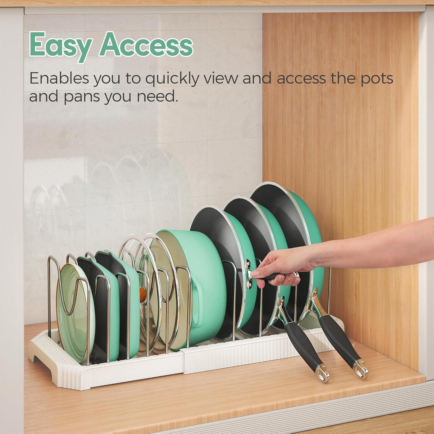 Organizador de Ollas y Sartenes Pantasia Expandible 10 Divisores