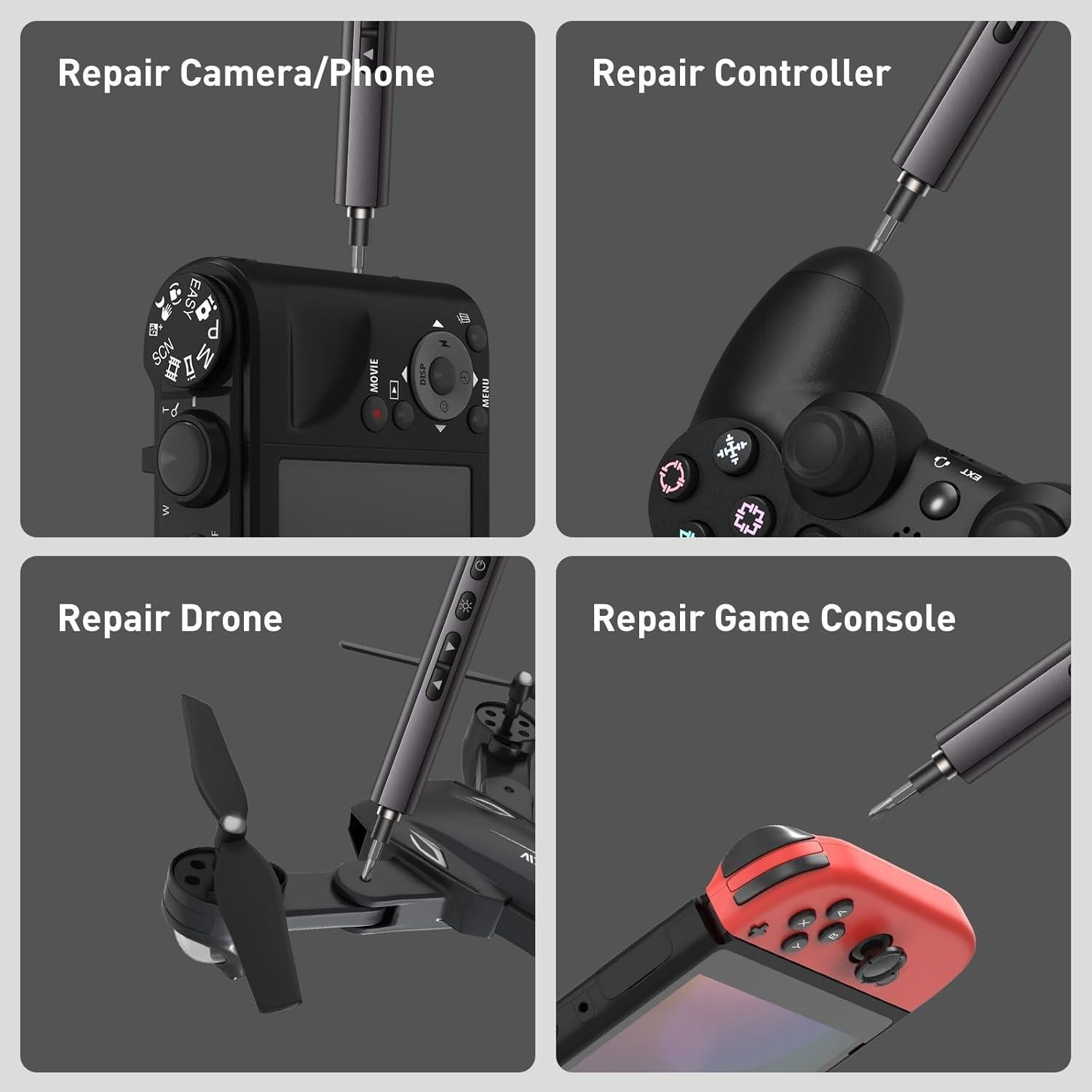 Destornillador Eléctrico MAVHTEL 44 en 1 con Luz LED
