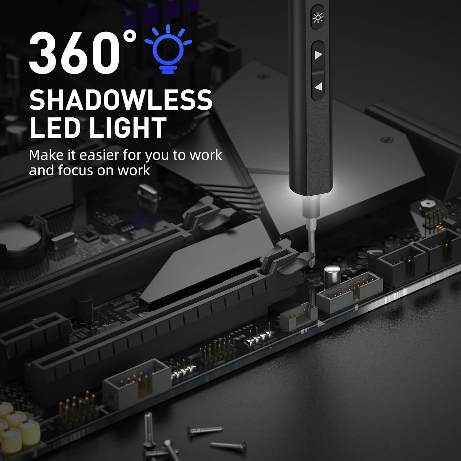 Destornillador Eléctrico MAVHTEL 44 en 1 con Luz LED