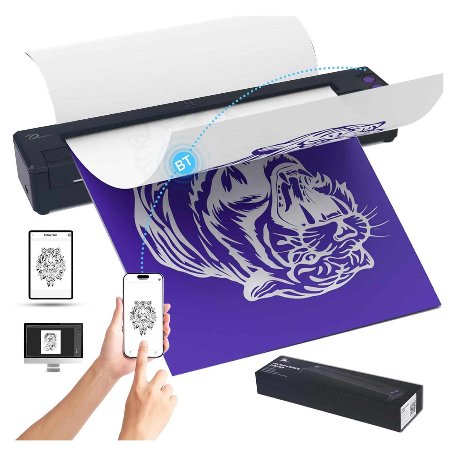 Impresora de Plantillas de Tatuajes Emalla P8006 Bluetooth 2500mAh