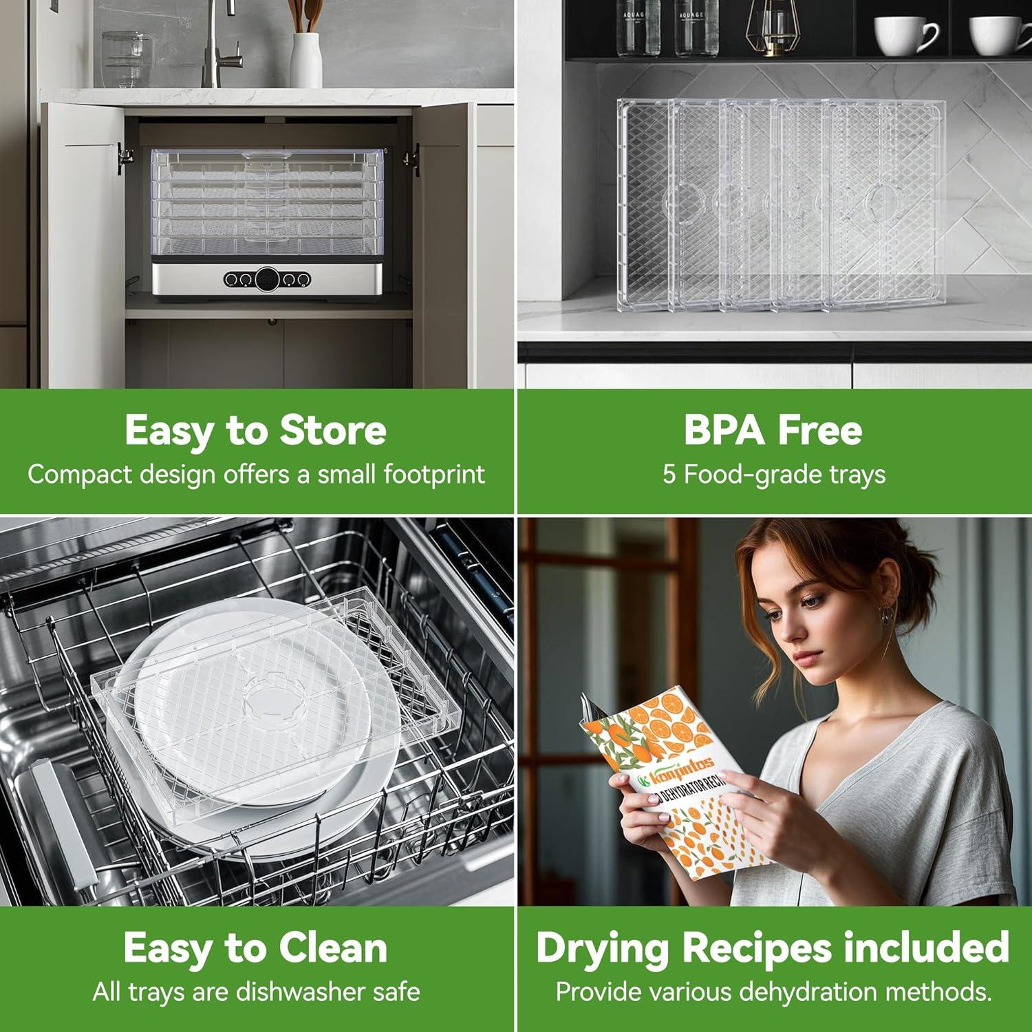 Deshidratador de Alimentos Konfintos KS904 5 Bandejas 400W