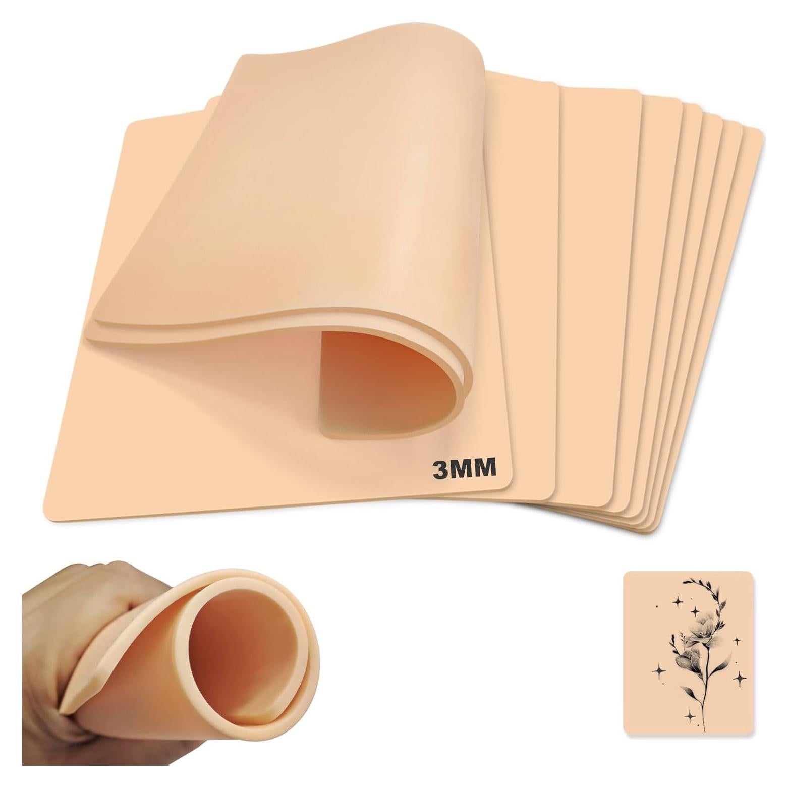 Piel Falsa para Tatuajes LTTGX 10 Pcs 15.24x20.32 cm 3mm