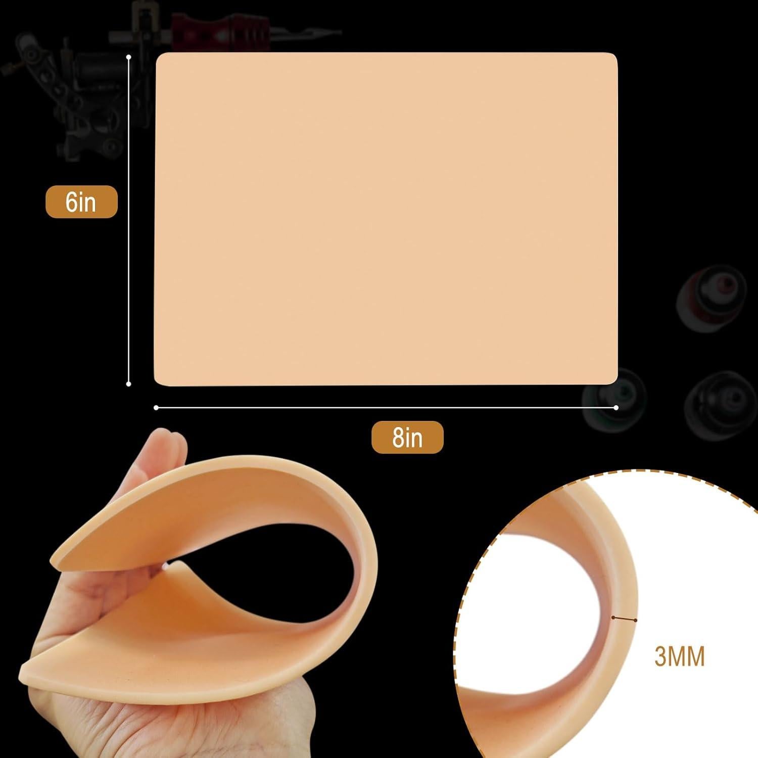 Piel Falsa para Tatuajes LTTGX 10 Pcs 15.24x20.32 cm 3mm